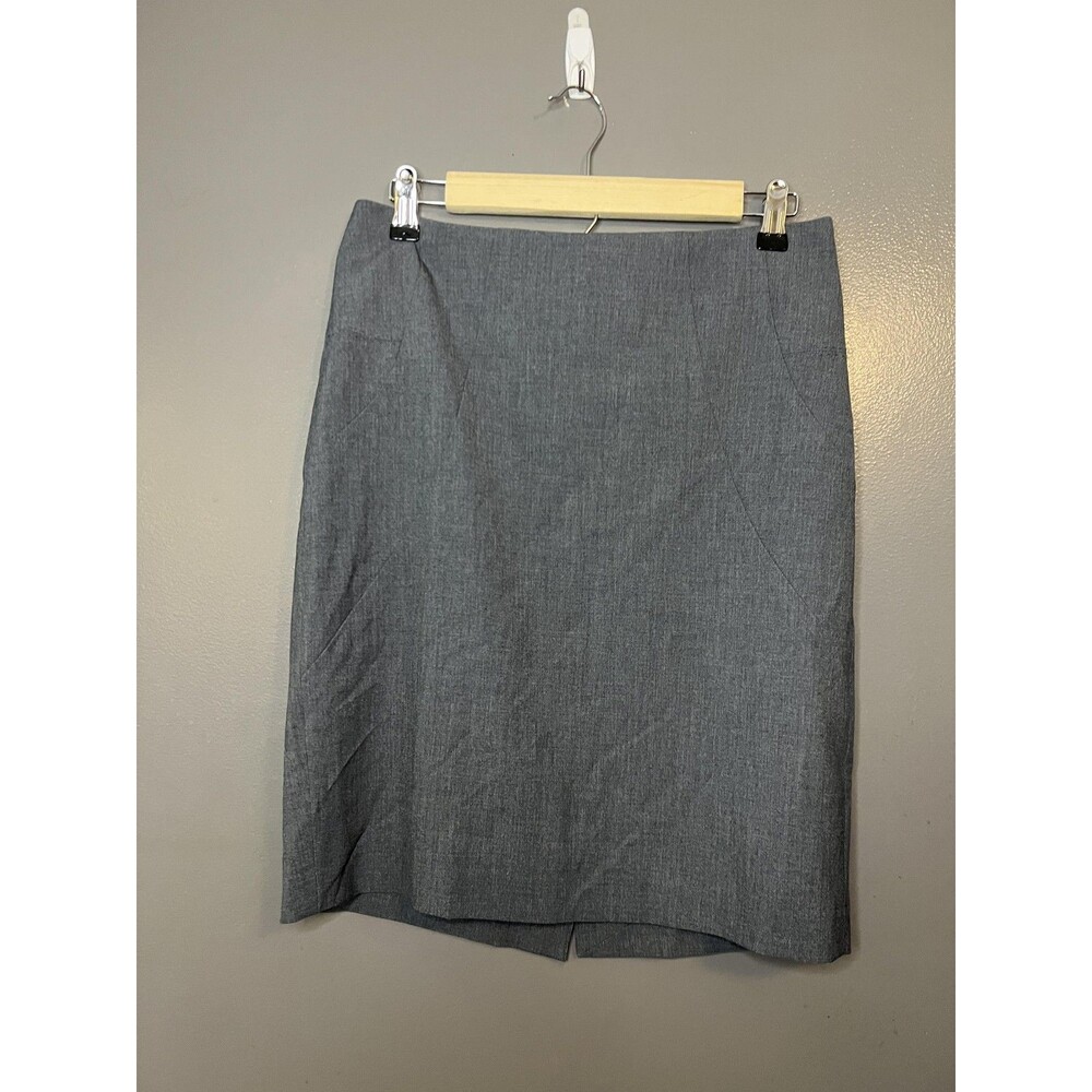The Limited Collection Skirt Womens 4 Gray Pencil Lined Back Zip Knee Length